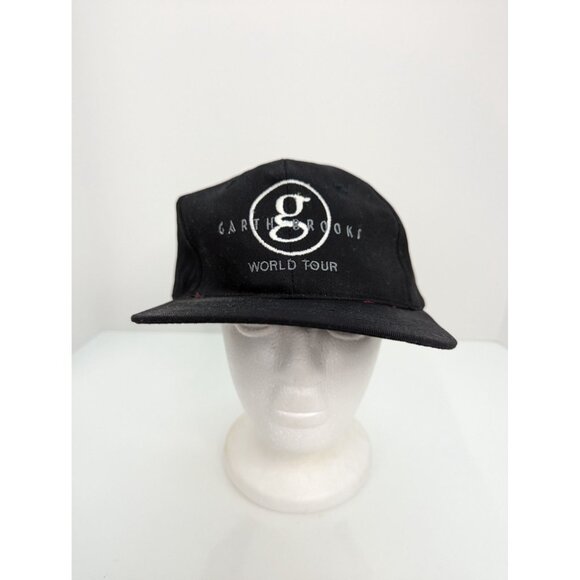Garth Brooks World Tour Emb Logo Men Black Adjustable Snapback Cap Hat - Picture 2 of 8